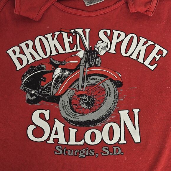 Oneita Vintage 90s Red Sturgis Broken Spoke Saloon XXL Tank Top Muscle Shirt USA - Picture 2 of 8